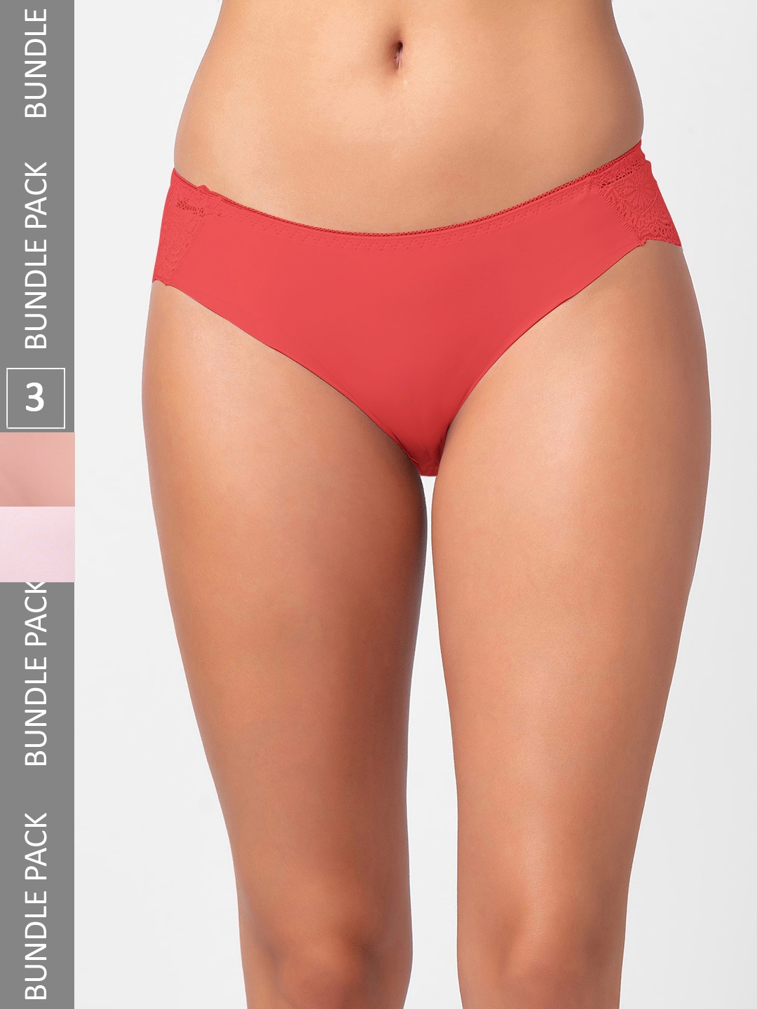 

FashionRack Women Pack Of 3 Assorted Hipster Briefs
