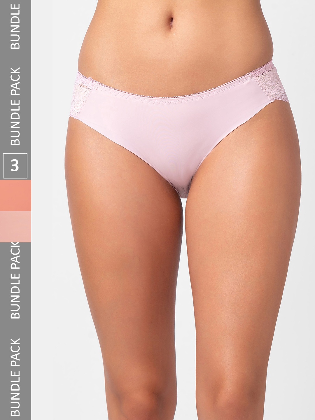

FashionRack Women Pack Of 3 Assorted Hipster Briefs