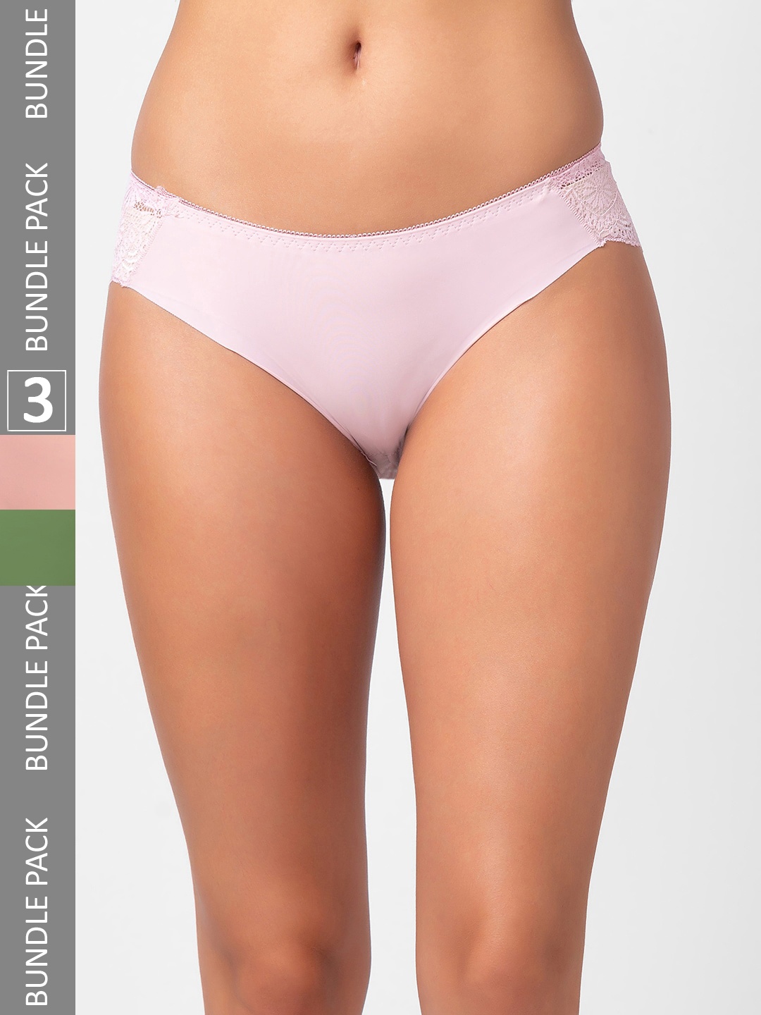 

FashionRack Women Pack Of 3 Assorted Hipster Briefs