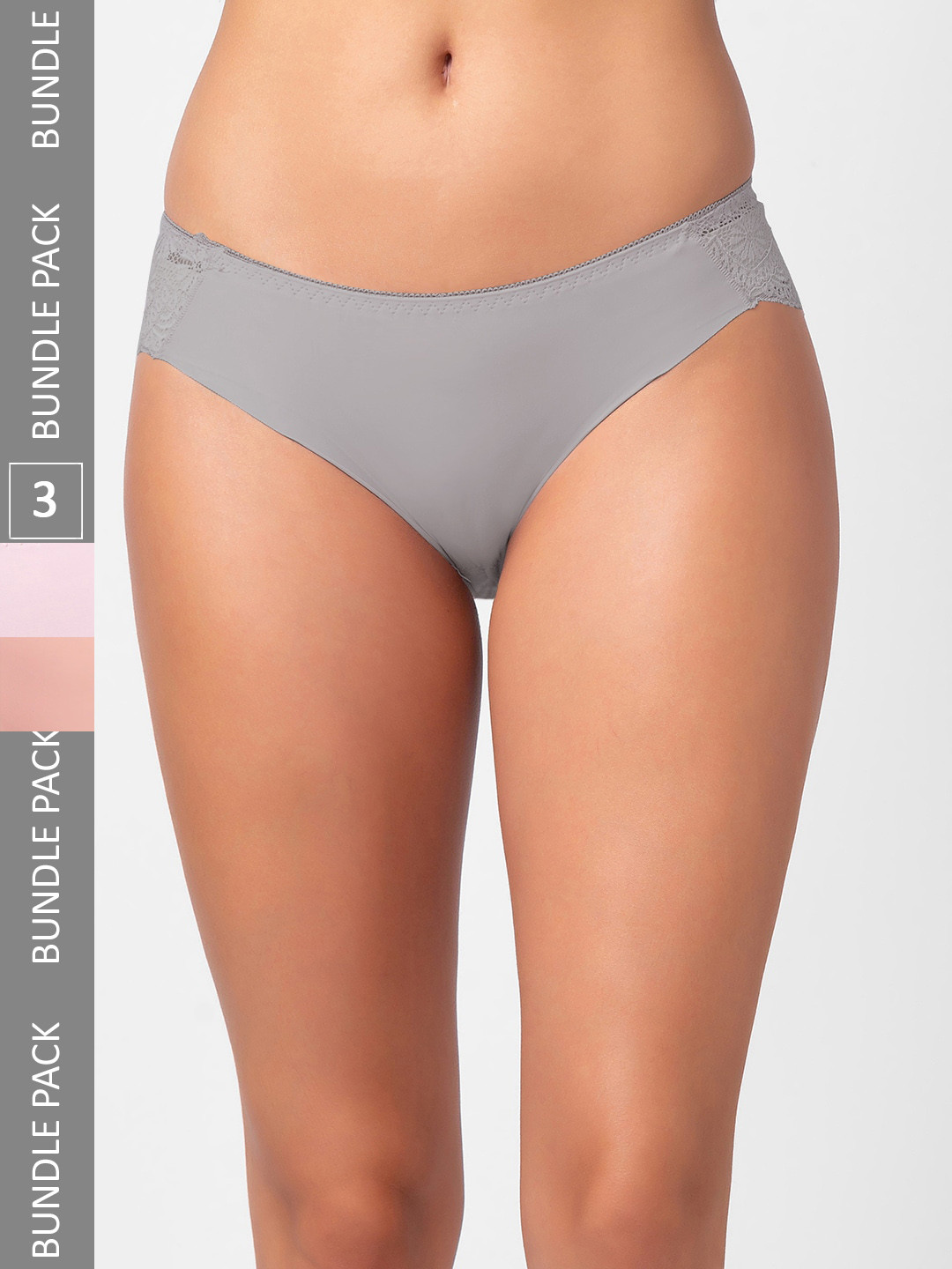 

FashionRack Women Pack Of 3 Assorted Hipster Briefs