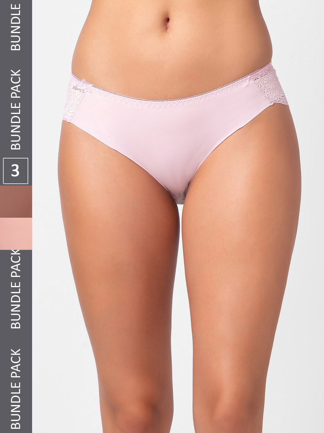 

FashionRack Women Pack Of 3 Assorted Hipster Briefs