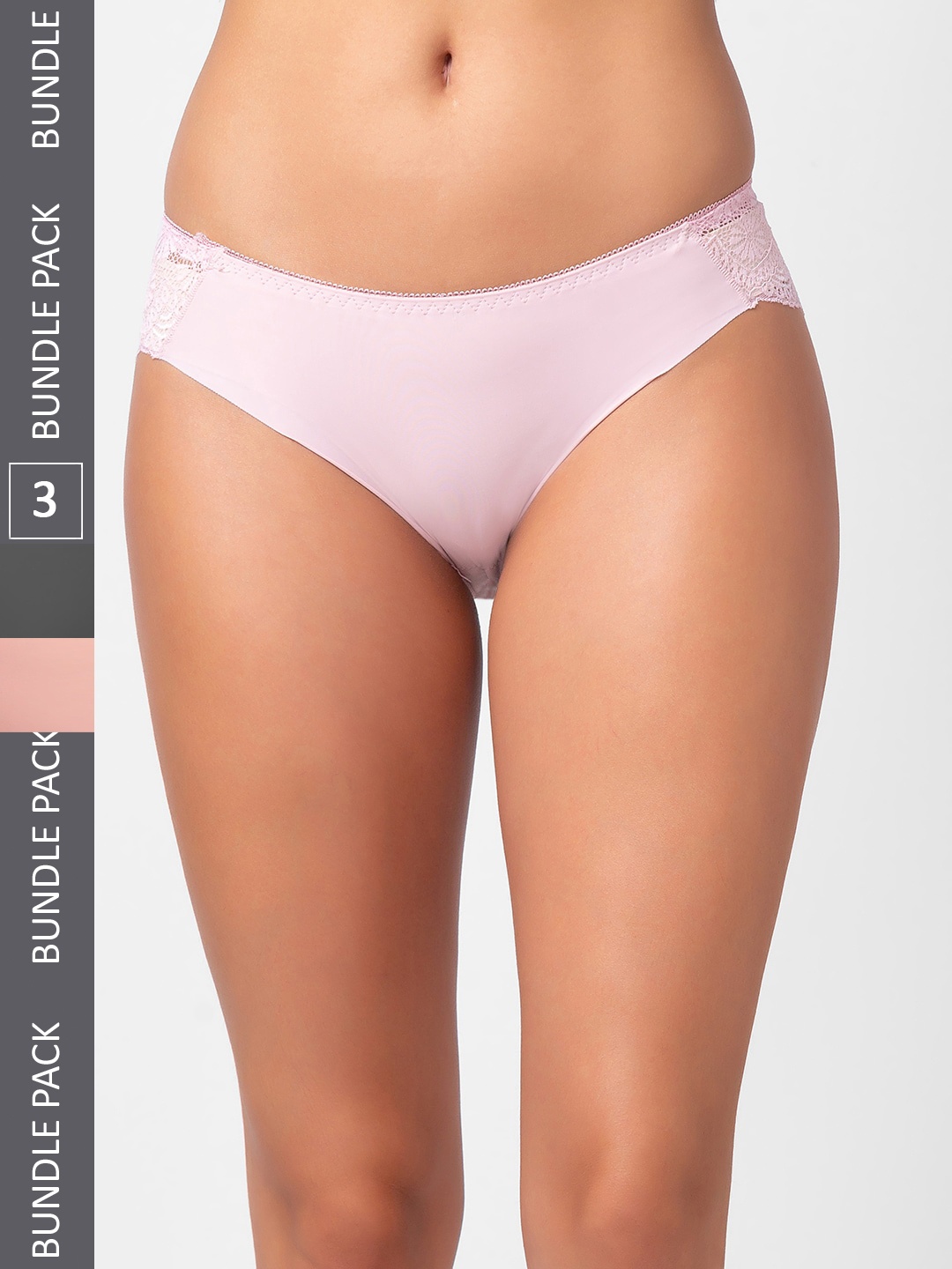 

FashionRack Women Pack Of 3 Assorted Hipster Briefs
