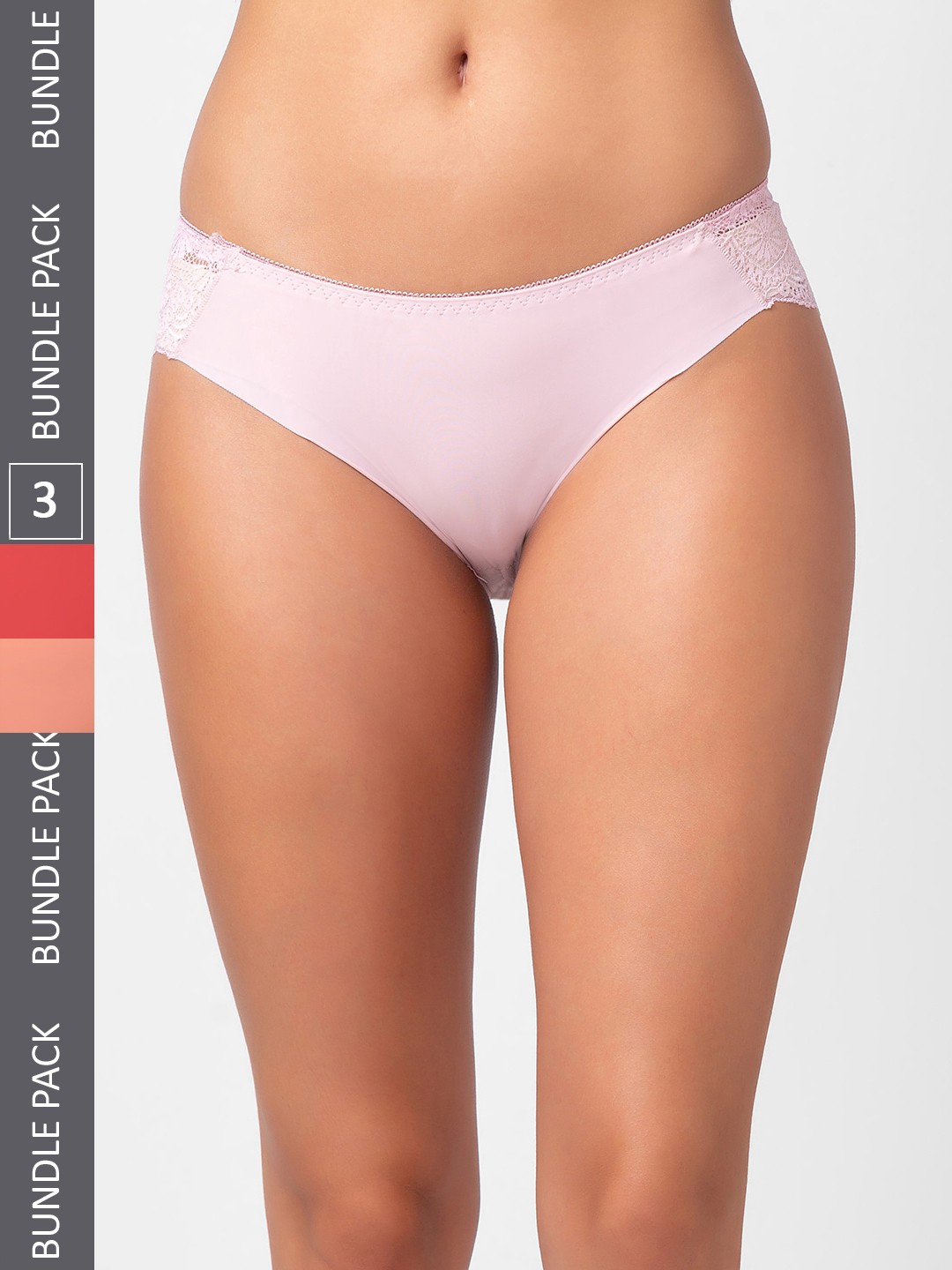 

FashionRack Women Pack Of 3 Assorted Hipster Briefs