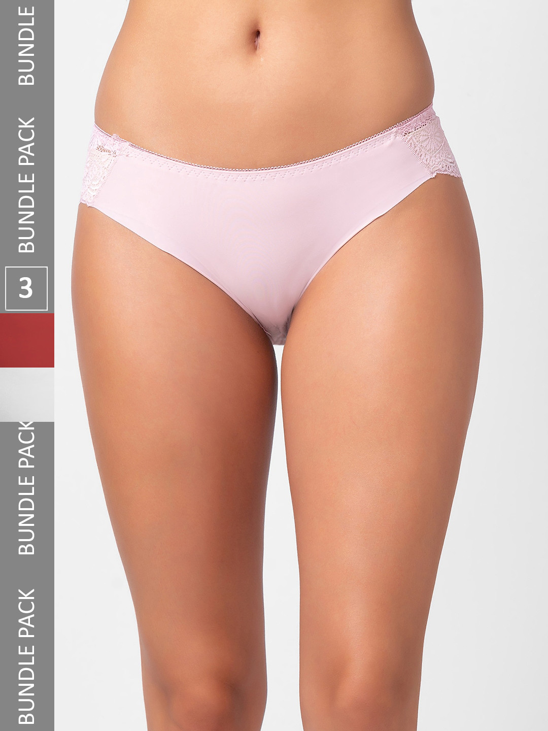 

FashionRack Women Pack Of 3 Assorted Hipster Briefs