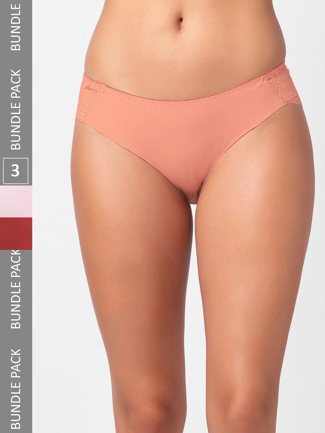 

FashionRack Women Pack Of 3 Assorted Hipster Briefs