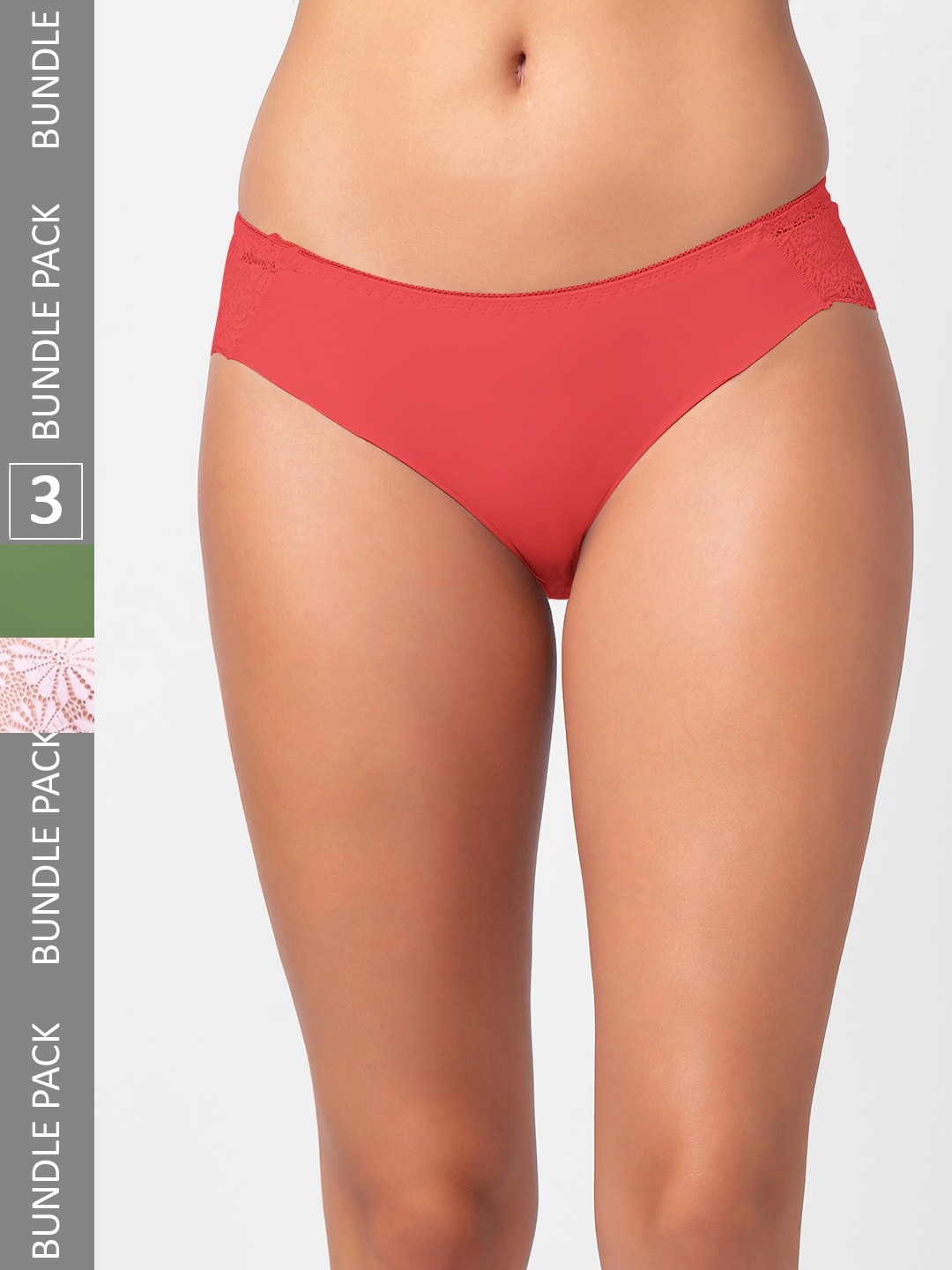 

FashionRack Women Pack Of 3 Assorted Hipster Briefs