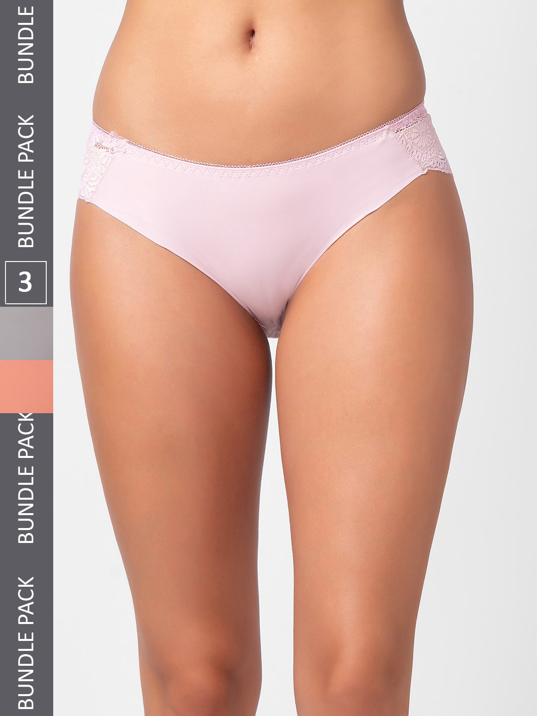 

FashionRack Women Pack Of 3 Assorted Hipster Briefs