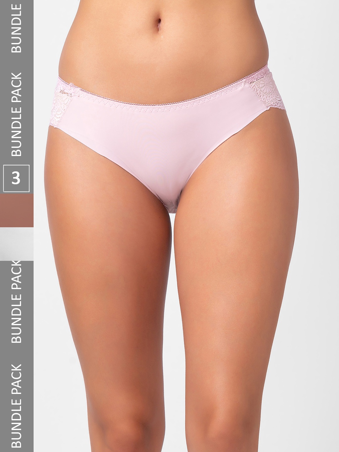 

FashionRack Women Pack Of 3 Assorted Hipster Briefs