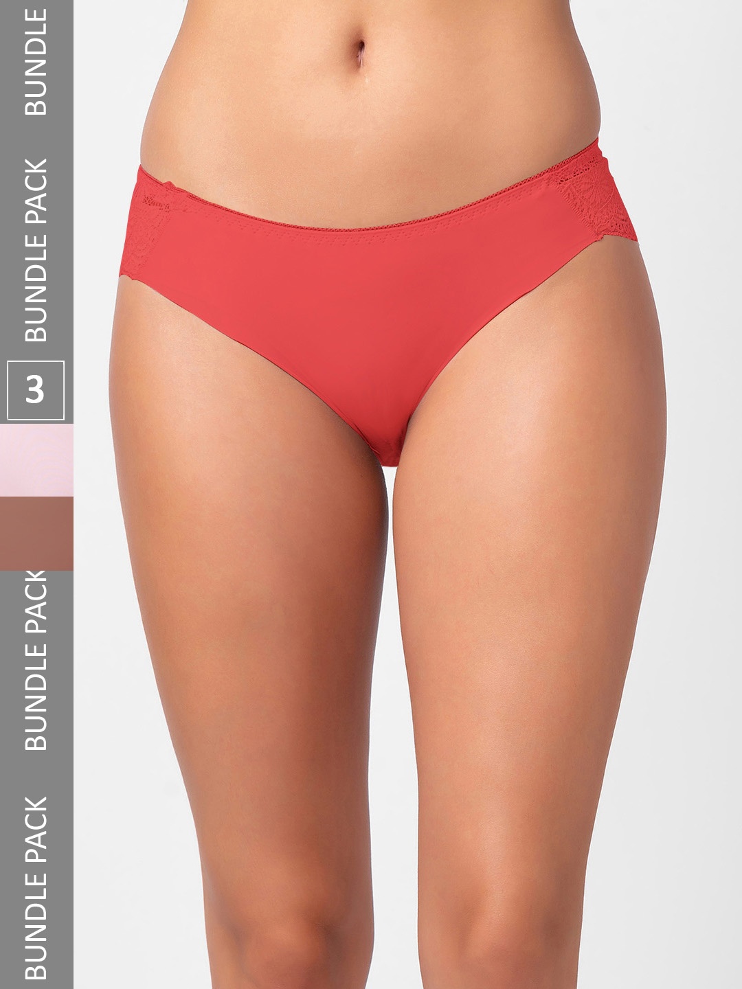 

FashionRack Women Pack Of 3 Assorted Hipster Briefs