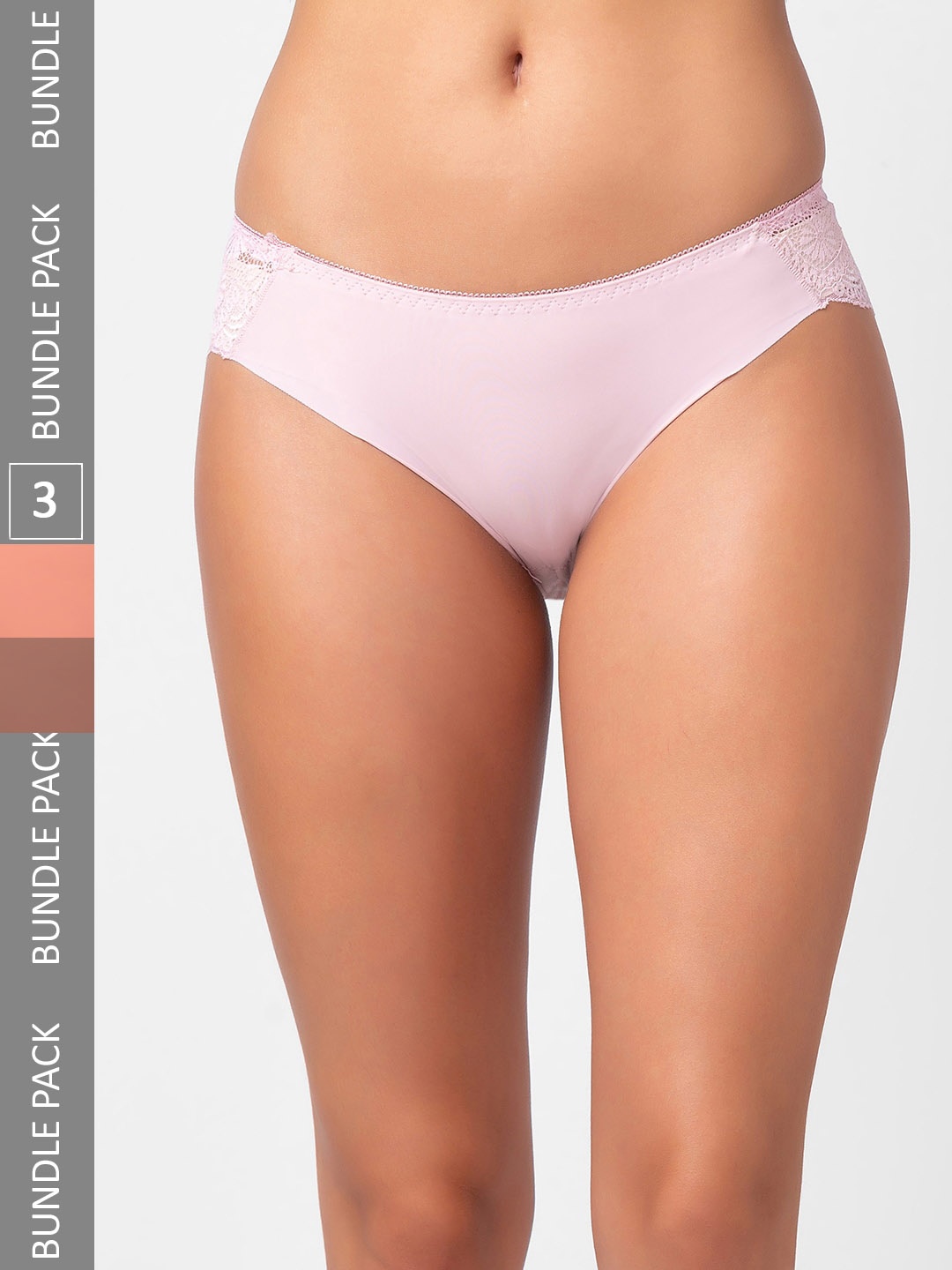 

FashionRack Women Pack Of 3 Assorted Hipster Briefs
