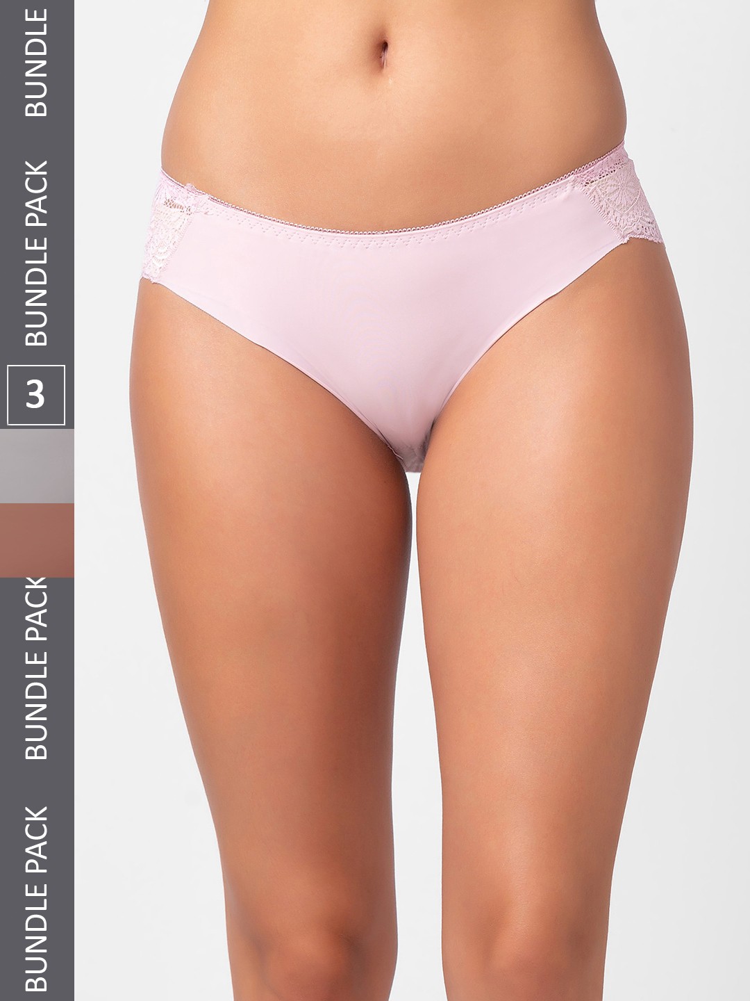 

FashionRack Women Pack Of 3 Assorted Hipster Briefs