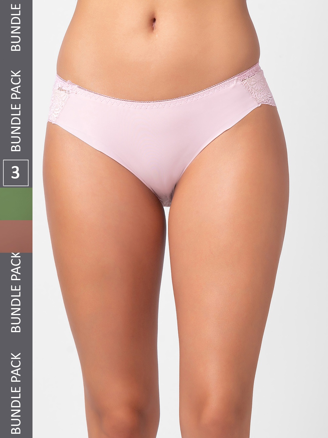 

FashionRack Women Pack Of 3 Assorted Hipster Briefs