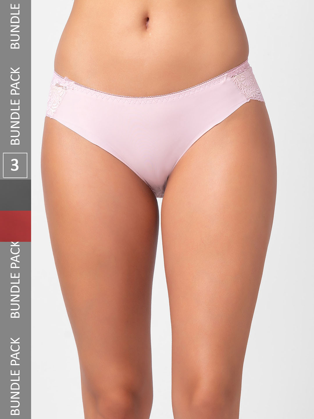 

FashionRack Women Pack Of 3 Assorted Hipster Briefs