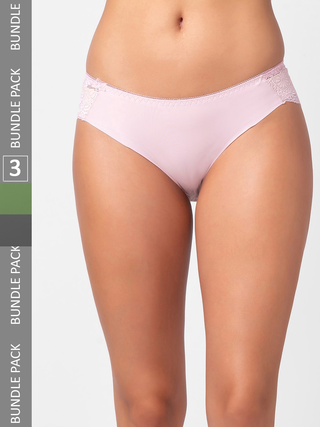 

FashionRack Women Pack Of 3 Assorted Hipster Briefs