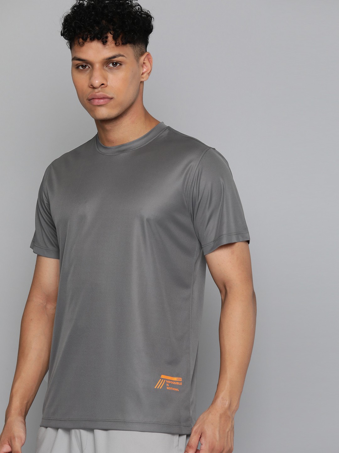 

HRX by Hrithik Roshan Rapid-Dry Training T-shirt, Grey