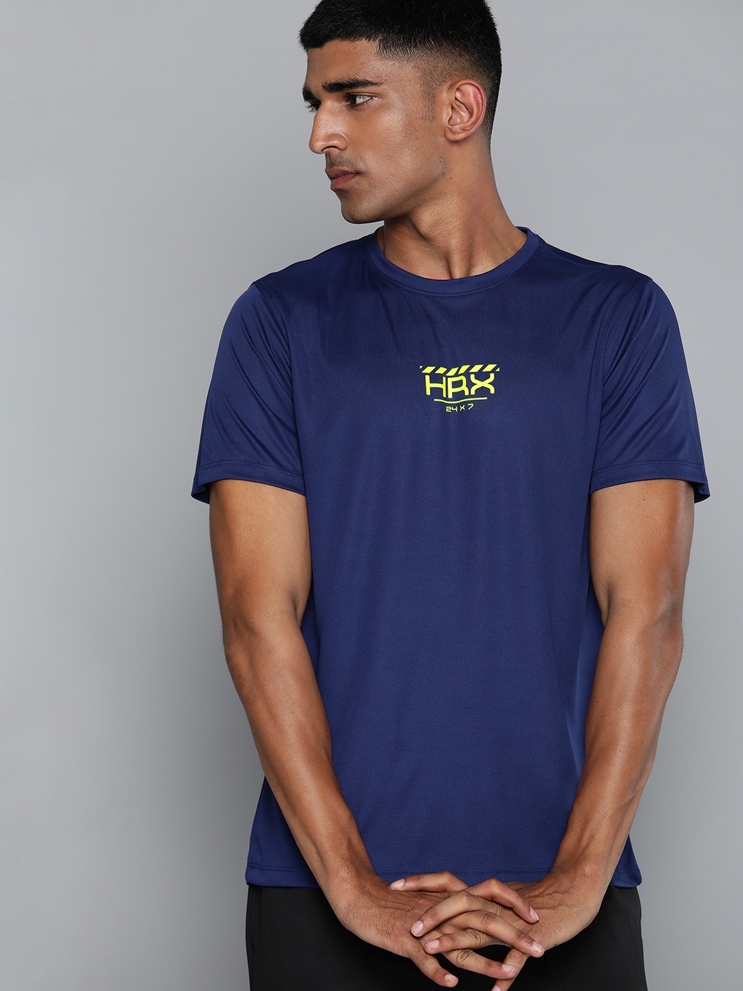 

HRX by Hrithik Roshan Rapid-Dry Training T-shirt, Navy blue