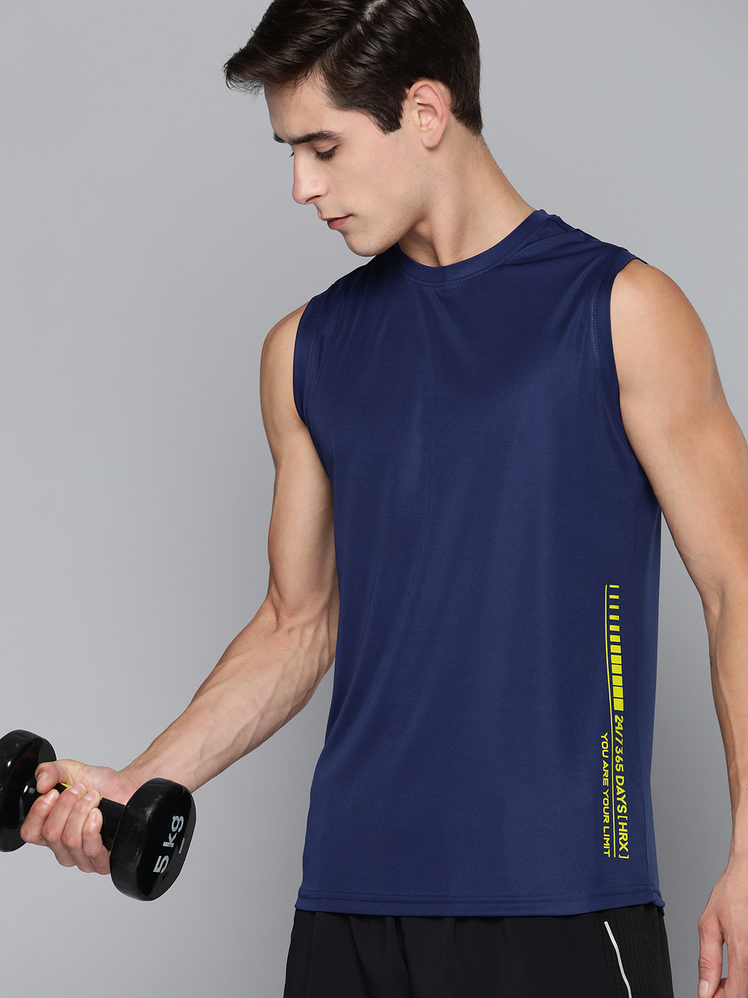 

HRX by Hrithik Roshan Rapid-Dry Training T-shirt, Navy blue