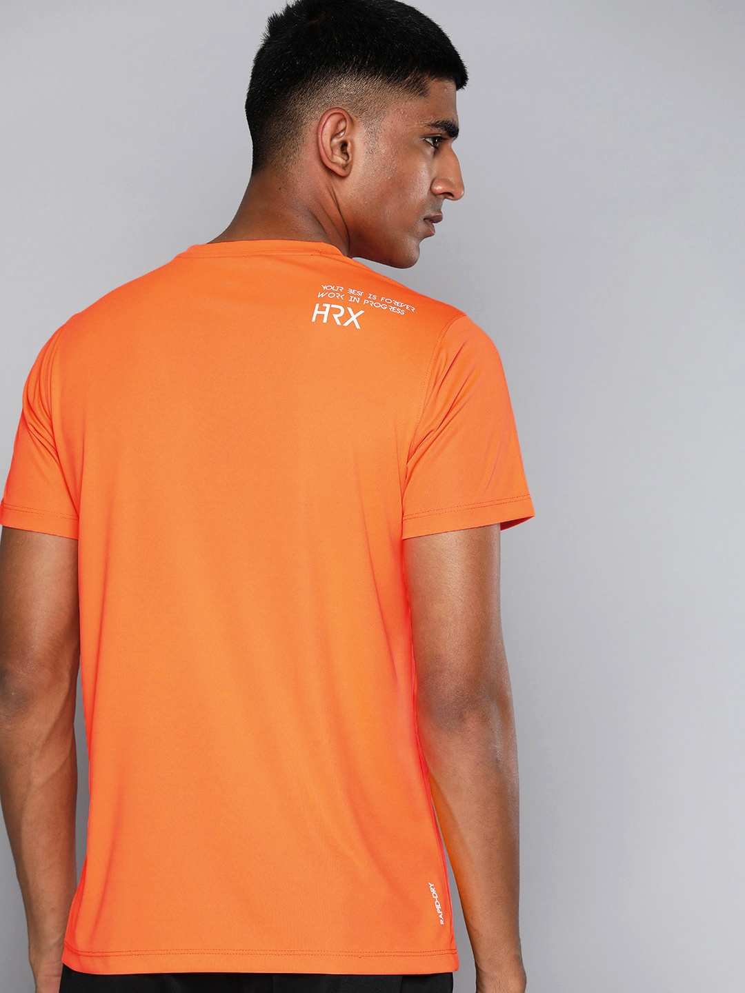 

HRX by Hrithik Roshan Rapid-Dry Training T-shirt, Orange