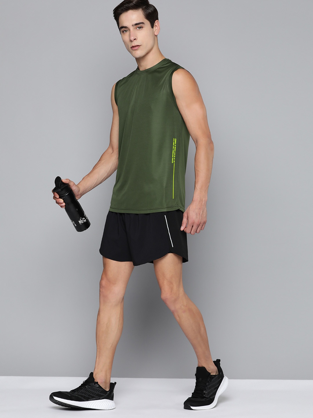 

HRX by Hrithik Roshan Rapid-Dry Training T-shirt, Olive