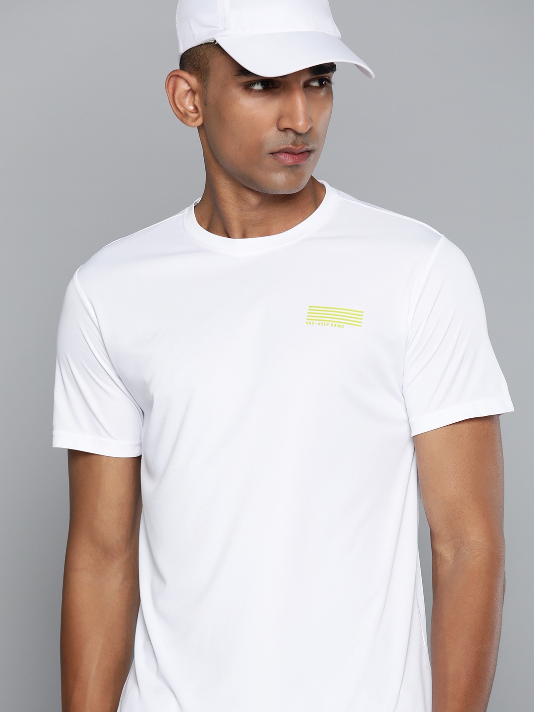 

HRX by Hrithik Roshan Regular Fit Rapid-Dry Training T-shirt, White