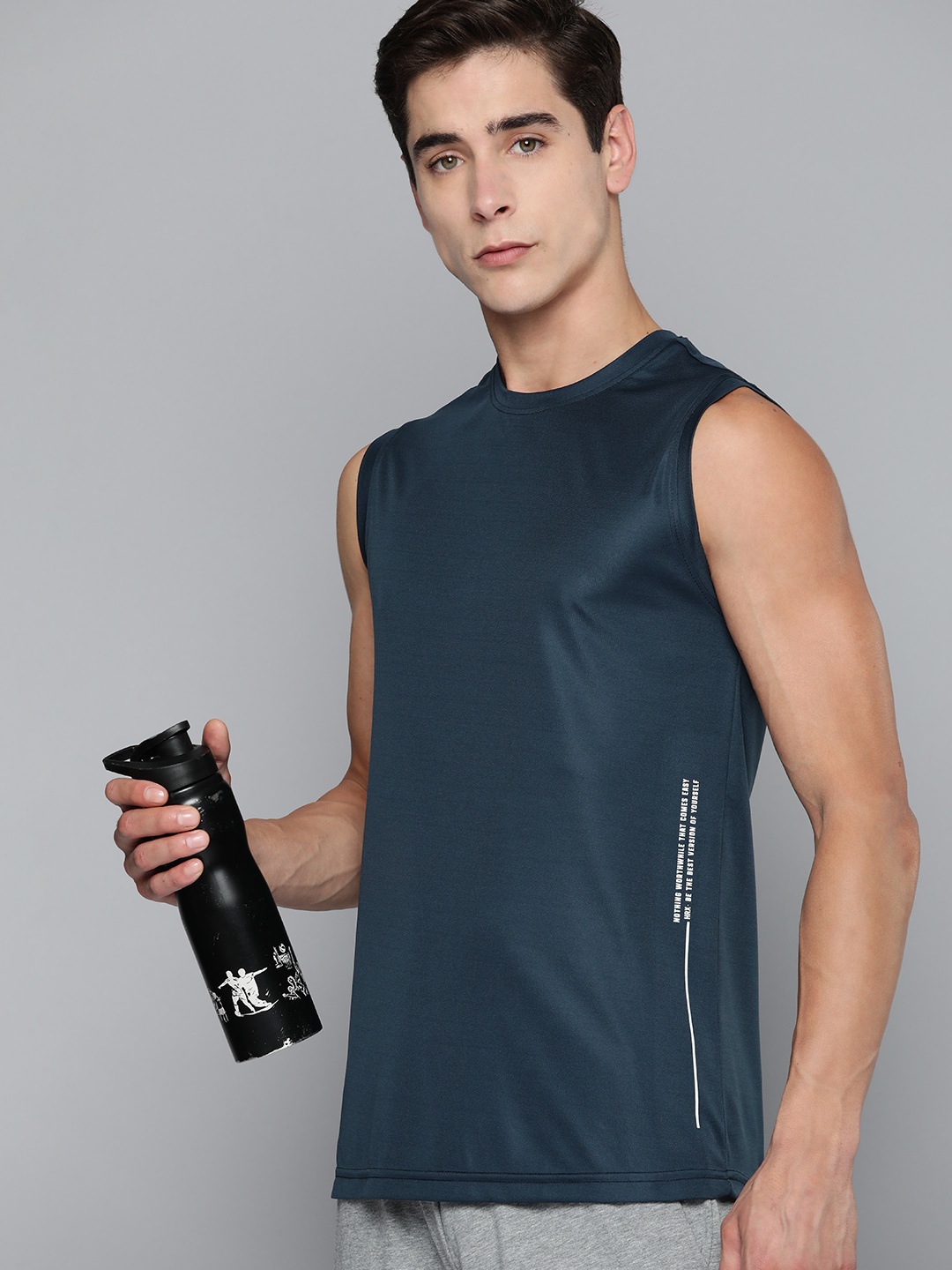 

HRX by Hrithik Roshan Rapid-Dry Training T-shirt, Navy blue