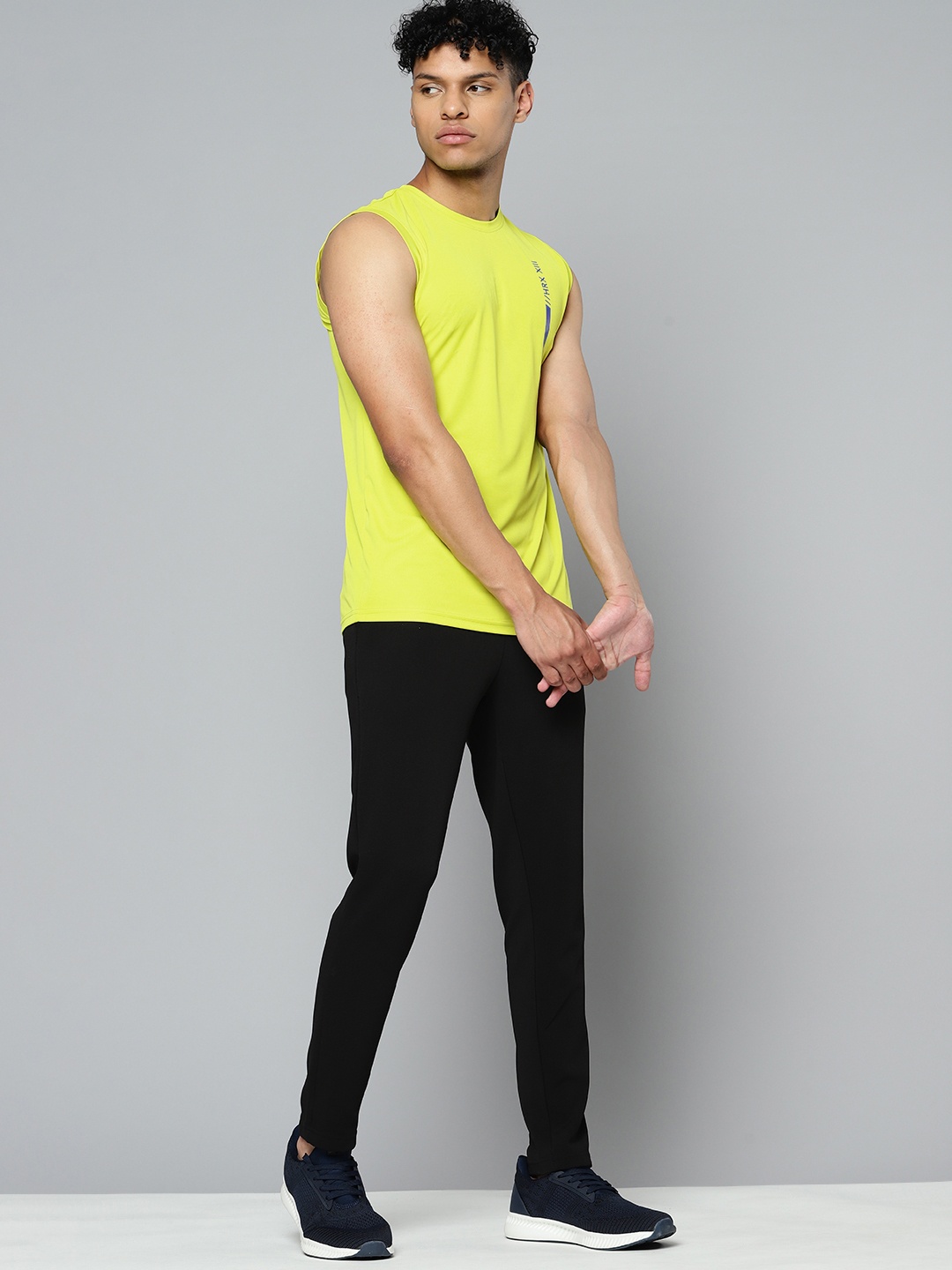 

HRX by Hrithik Roshan Printed Rapid-Dry Training or Gym T-shirt, Fluorescent green
