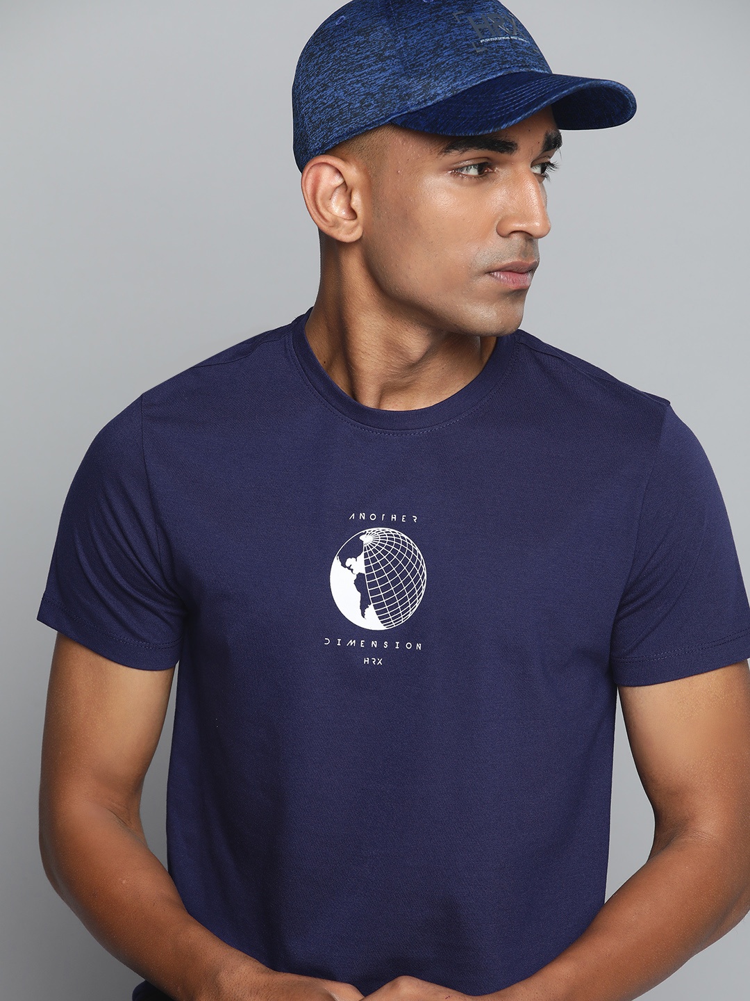 

HRX by Hrithik Roshan Men Graphic Print T-shirt, Navy blue