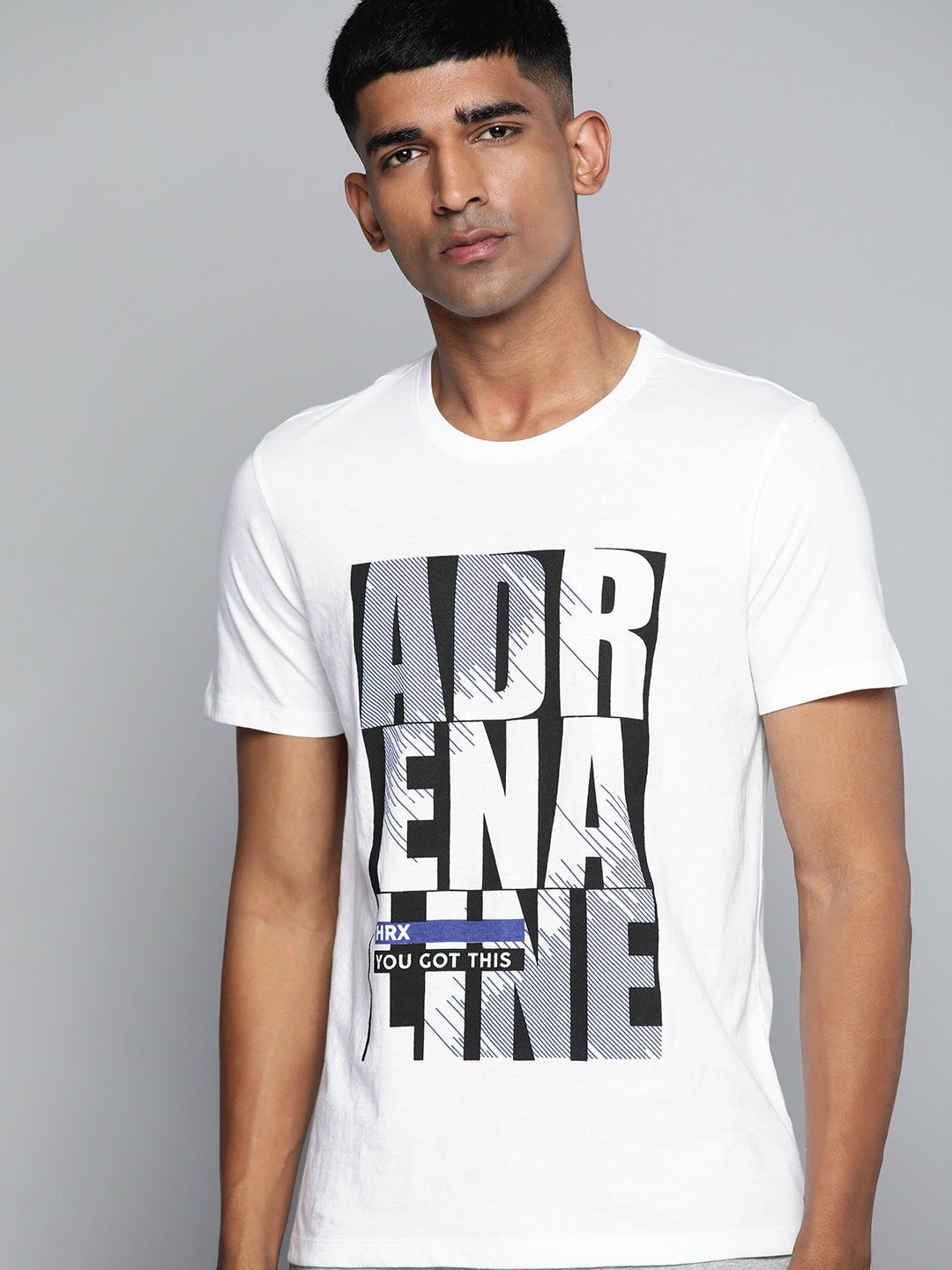 

HRX by Hrithik Roshan Men Brand Logo Printed T-shirt, White