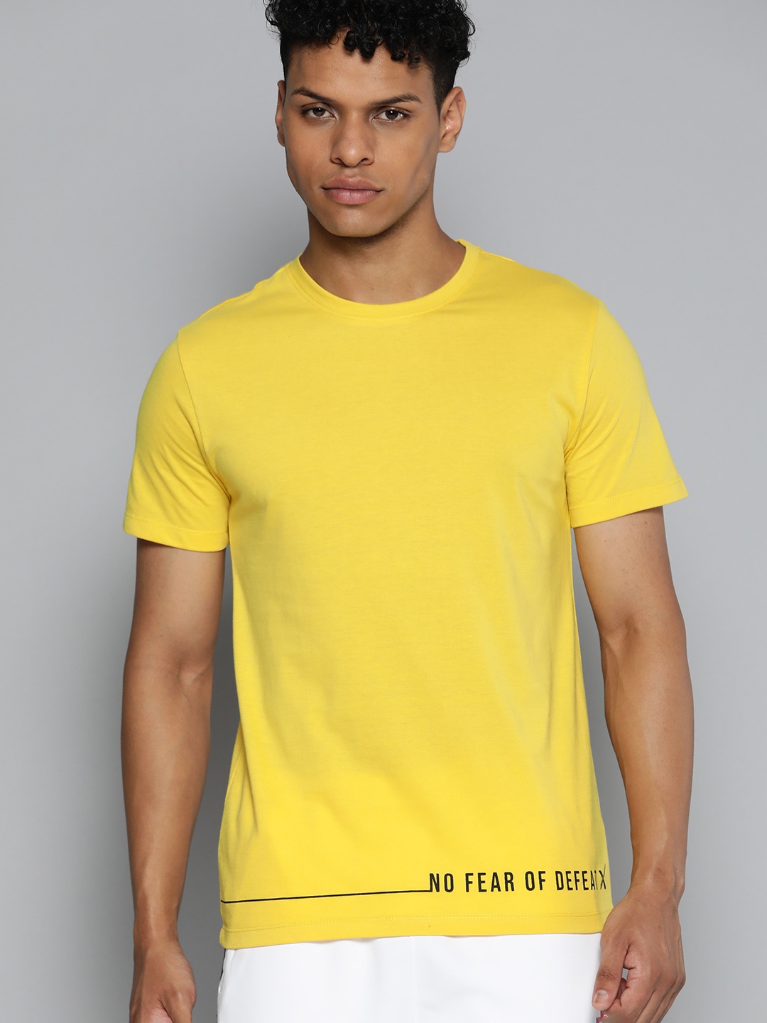 

HRX by Hrithik Roshan Regular Fit Casual T-shirt, Yellow