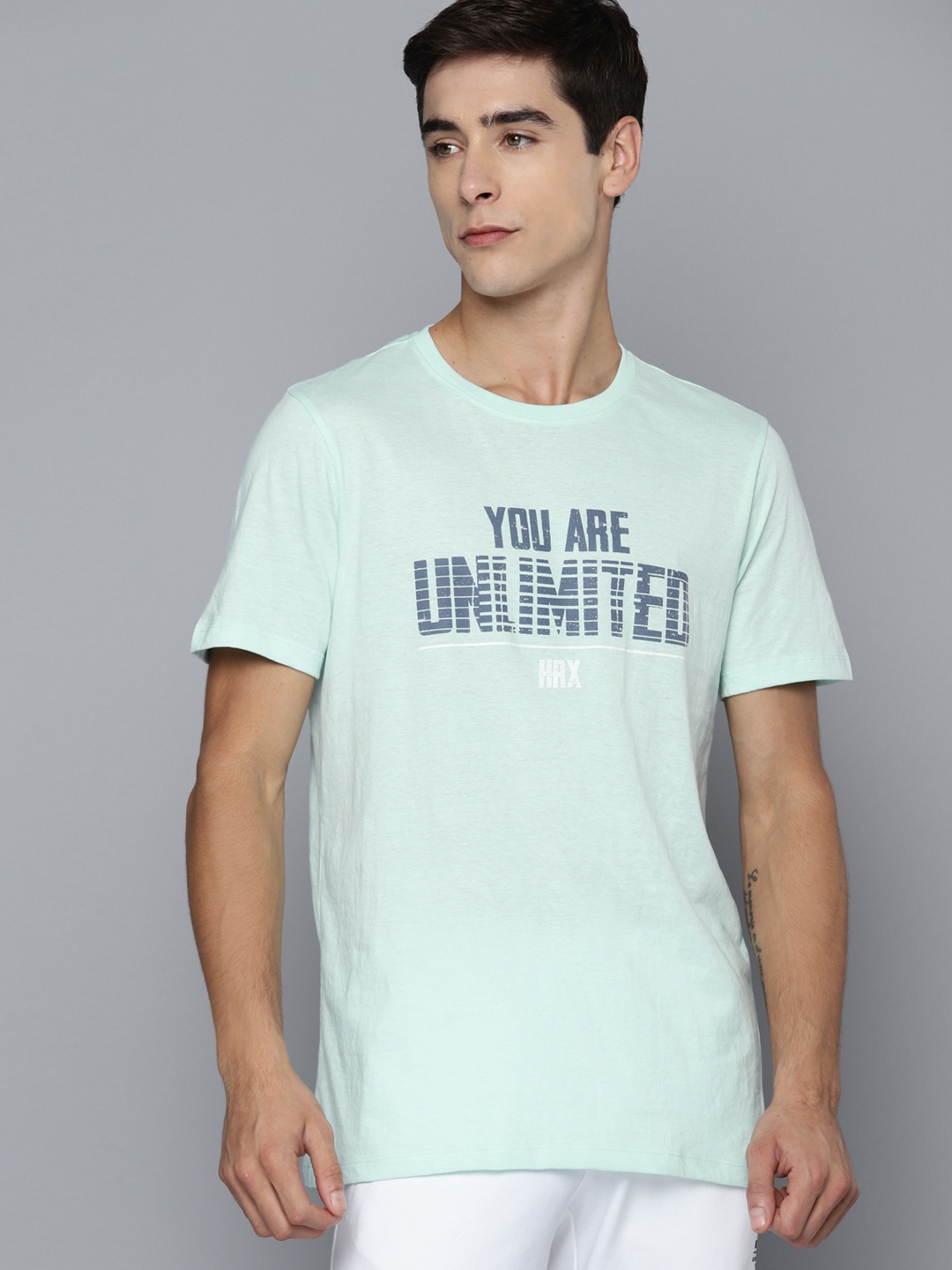 

HRX by Hrithik Roshan Typography Printed T-shirt, Blue