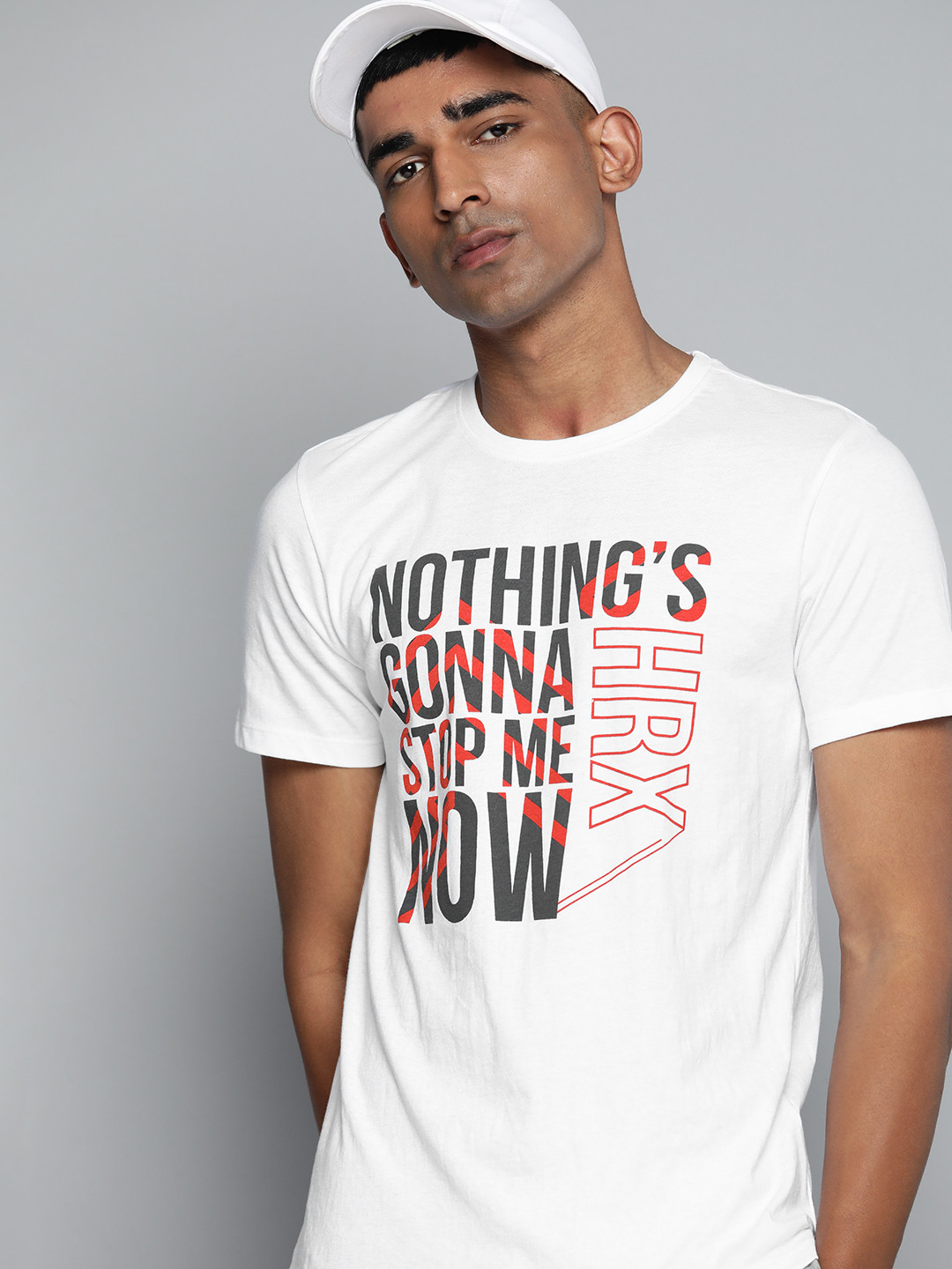 

HRX by Hrithik Roshan Men Brand Logo Printed T-shirt, White