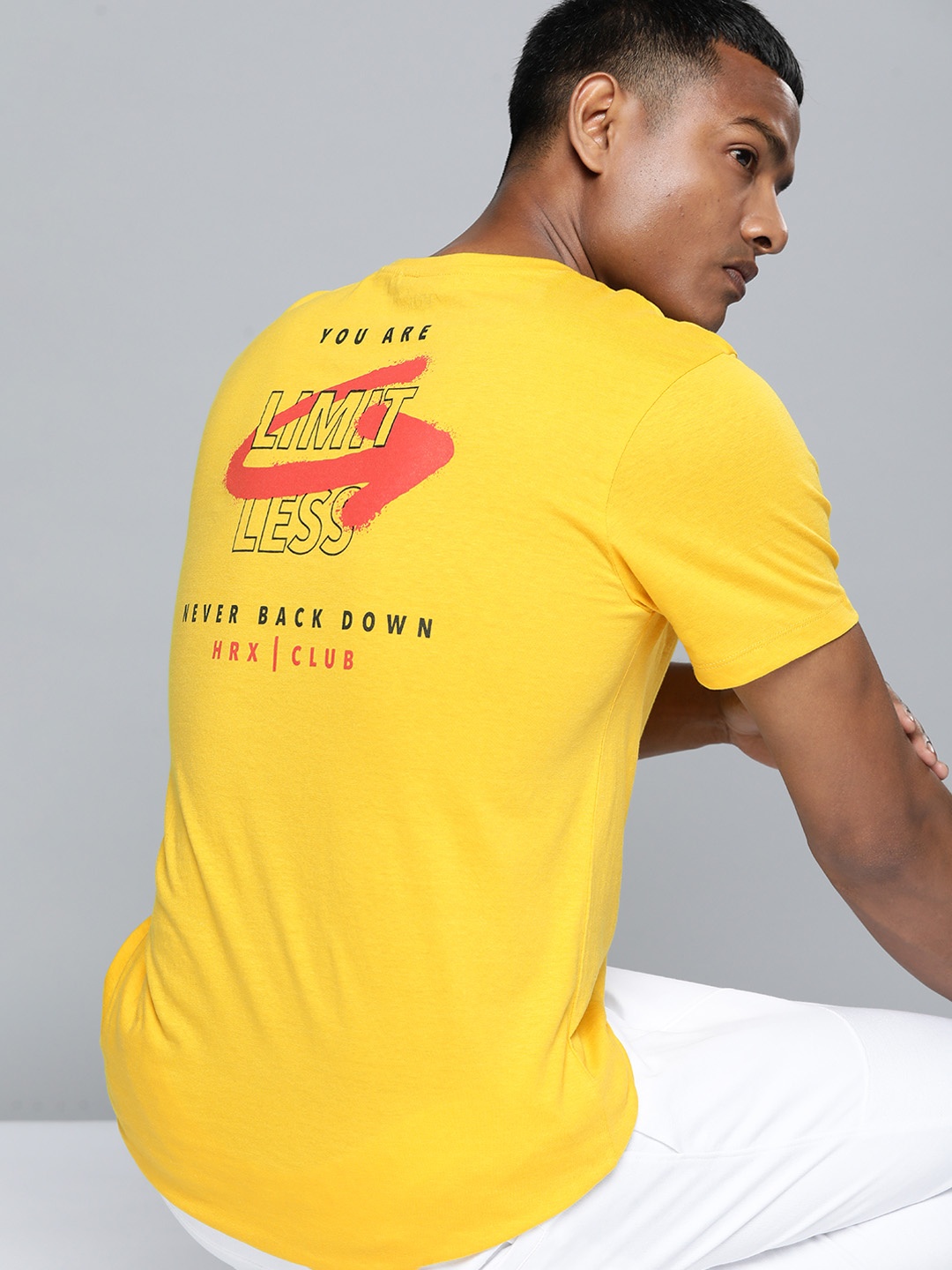 

HRX by Hrithik Roshan Regular Fit T-shirt, Yellow