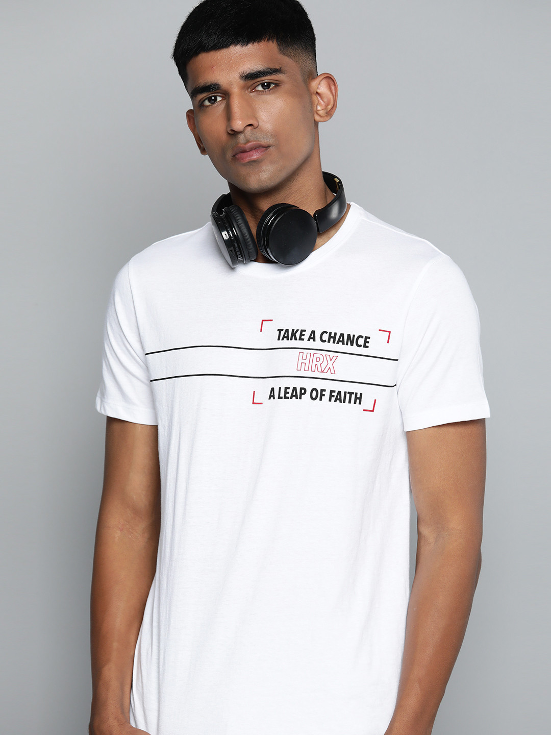 

HRX by Hrithik Roshan Men Brand Logo Printed T-shirt, White
