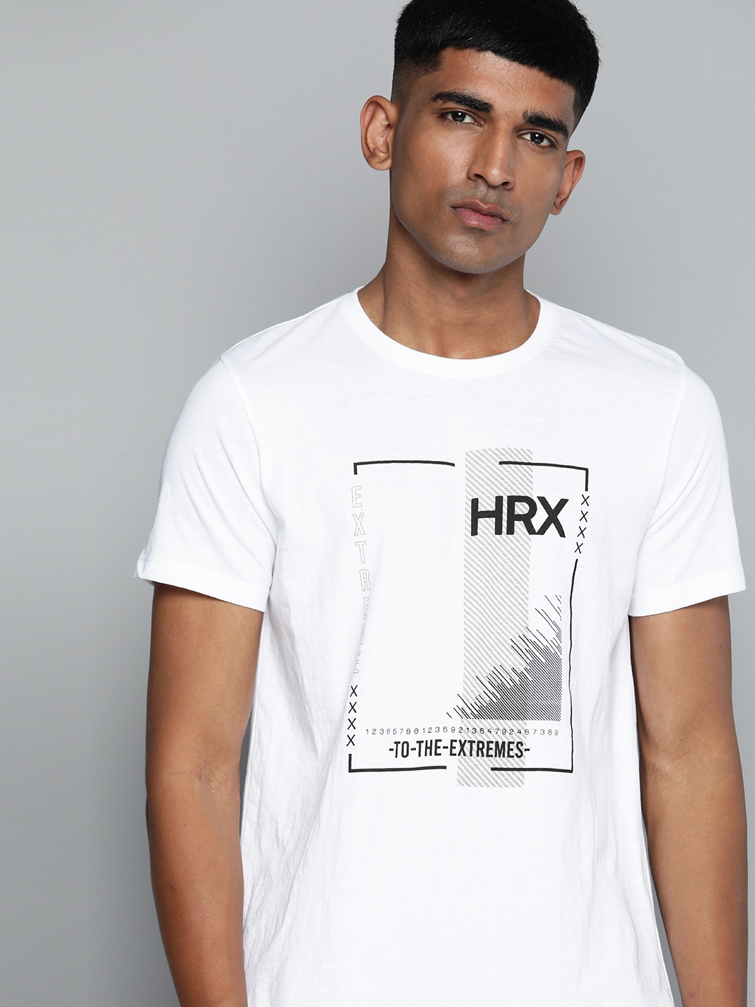 

HRX by Hrithik Roshan Men Brand Logo Printed T-shirt, White