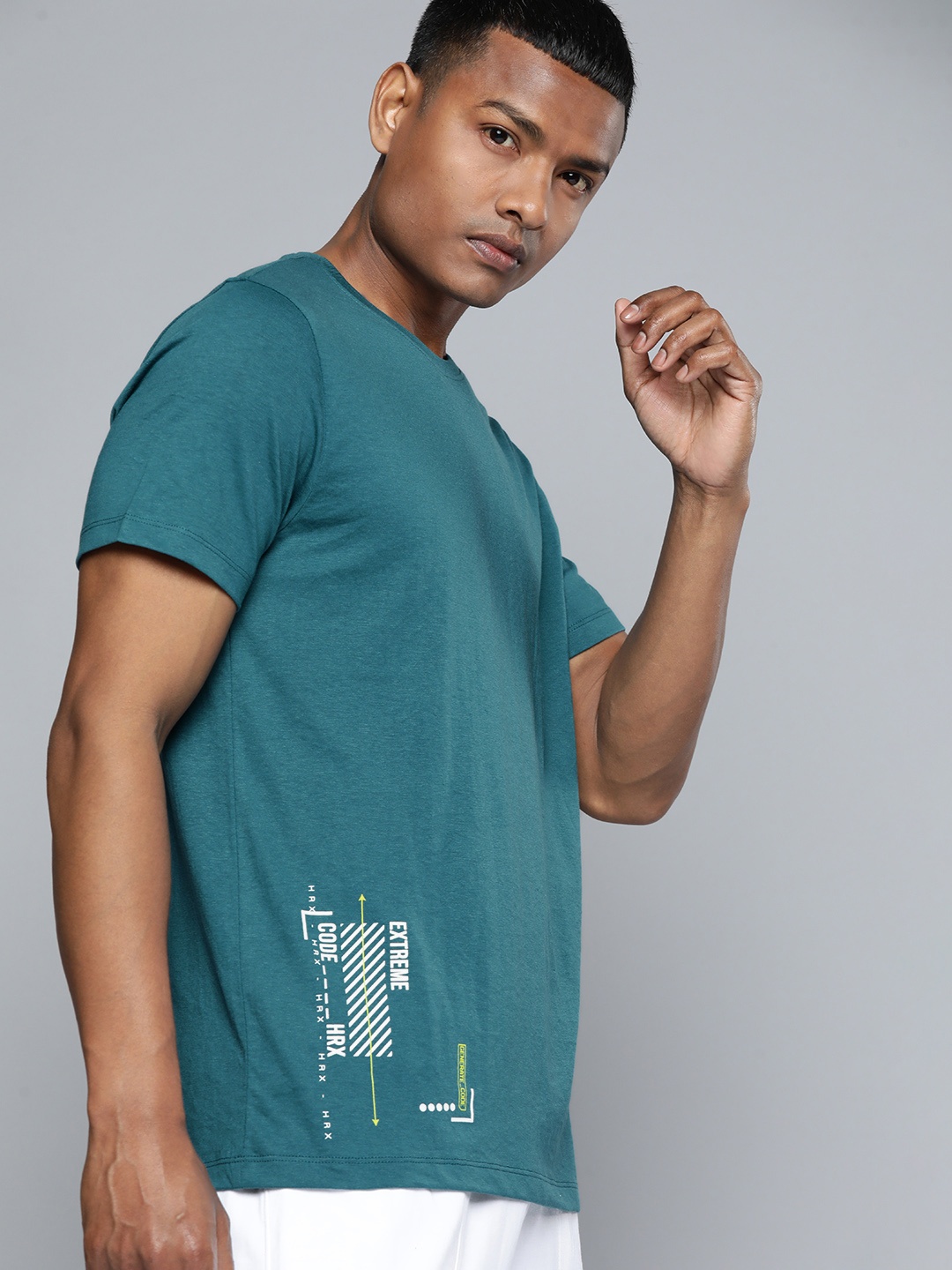 

HRX by Hrithik Roshan Regular Fit T-shirt, Teal