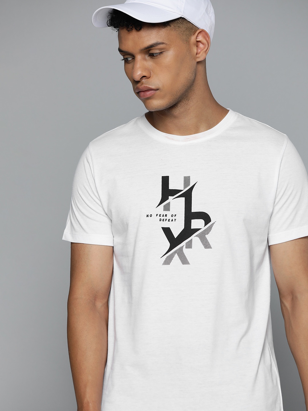 

HRX by Hrithik Roshan Brand Logo Print T-shirt, White