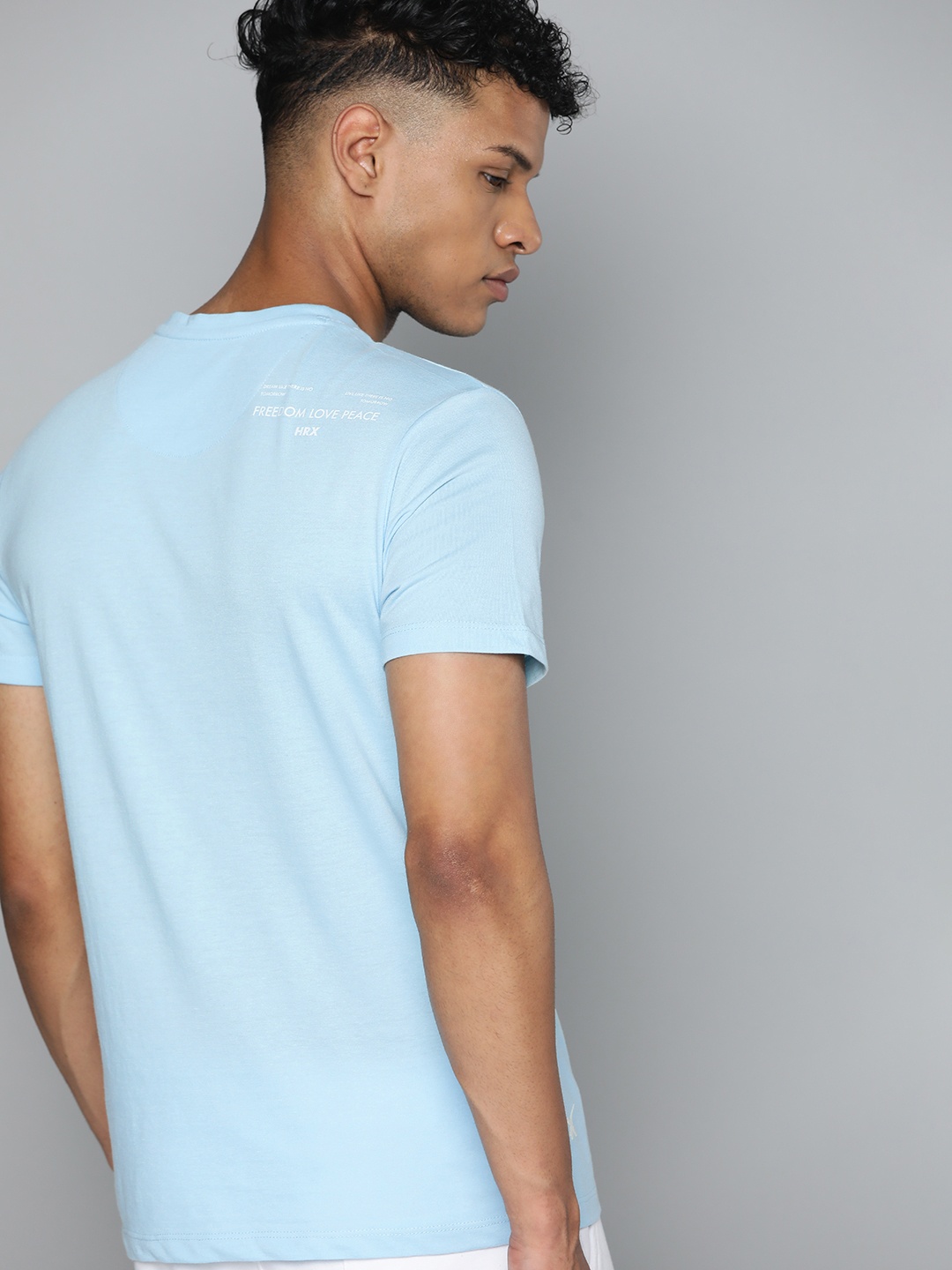 

HRX by Hrithik Roshan Round Neck Regular Fit T-shirt, Blue