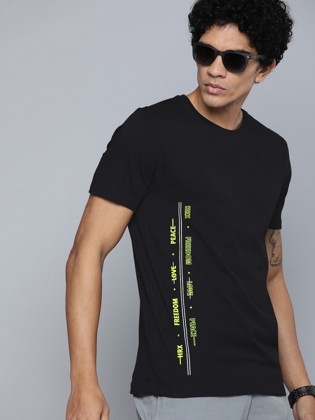 

HRX by Hrithik Roshan Men Typography Printed T-shirt, Black