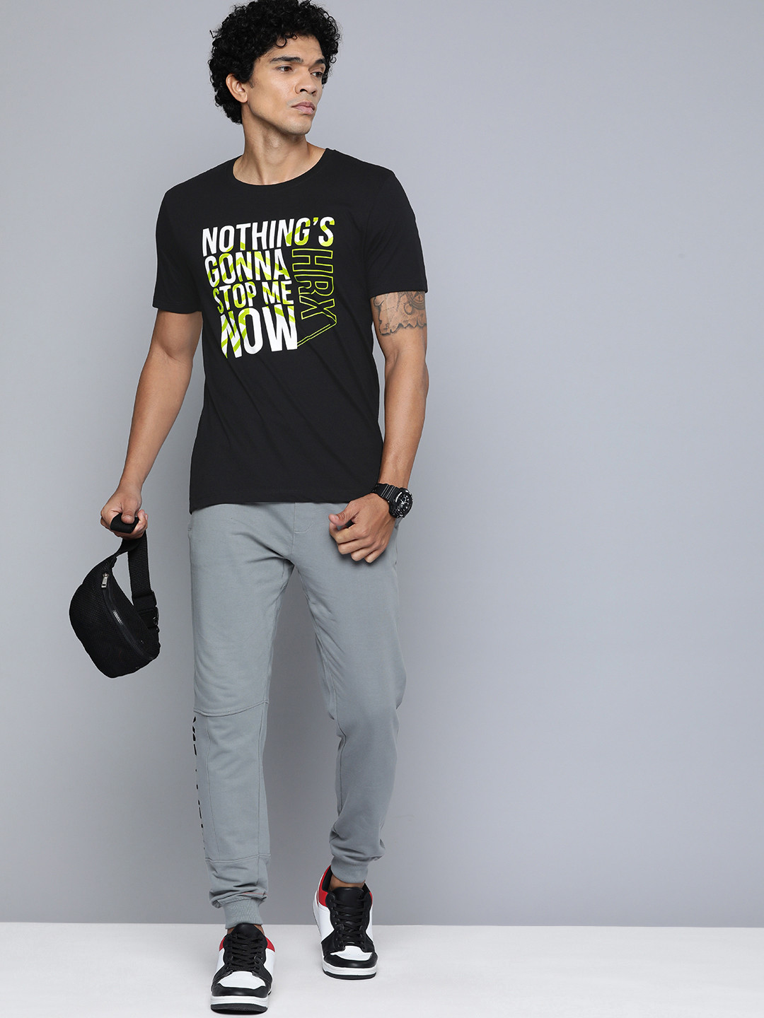 

HRX by Hrithik Roshan Men Typography Printed T-shirt, Black
