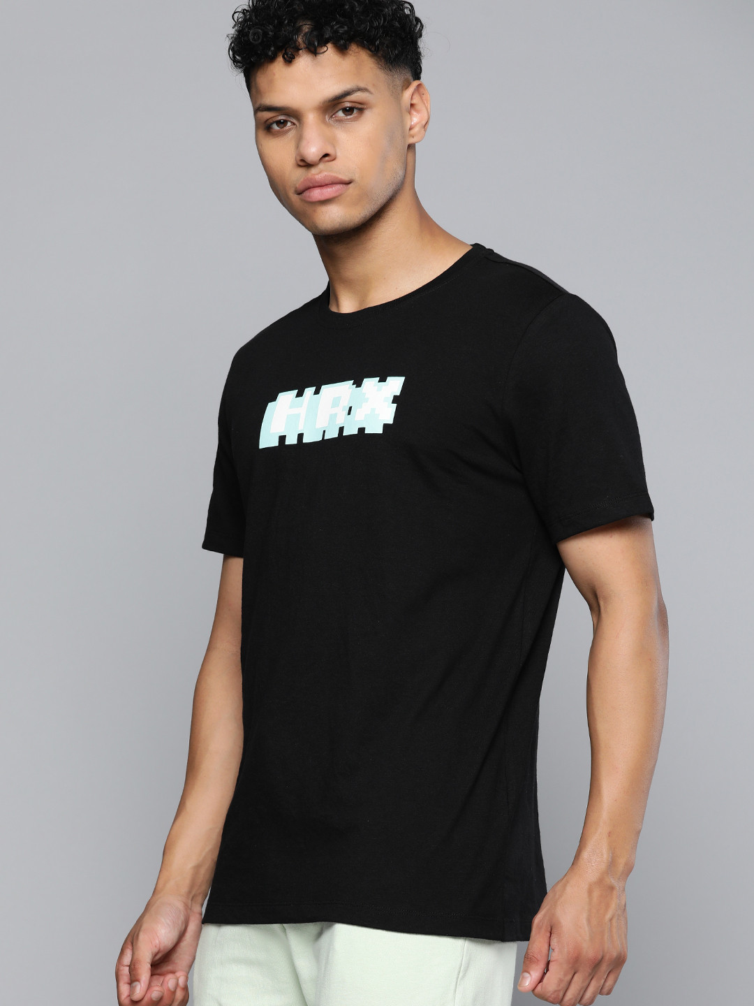 

HRX by Hrithik Roshan Men Brand Logo Printed T-shirt, Black
