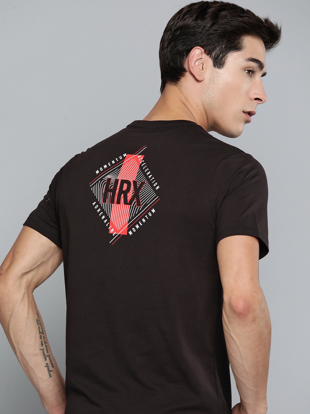 

HRX by Hrithik Roshan Brand Logo Print Lifestyle T-shirt, Black