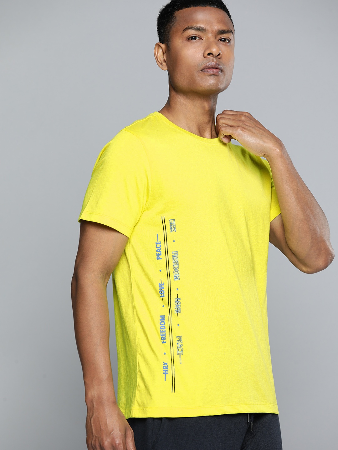 

HRX by Hrithik Roshan Regular Fit T-shirt, Yellow