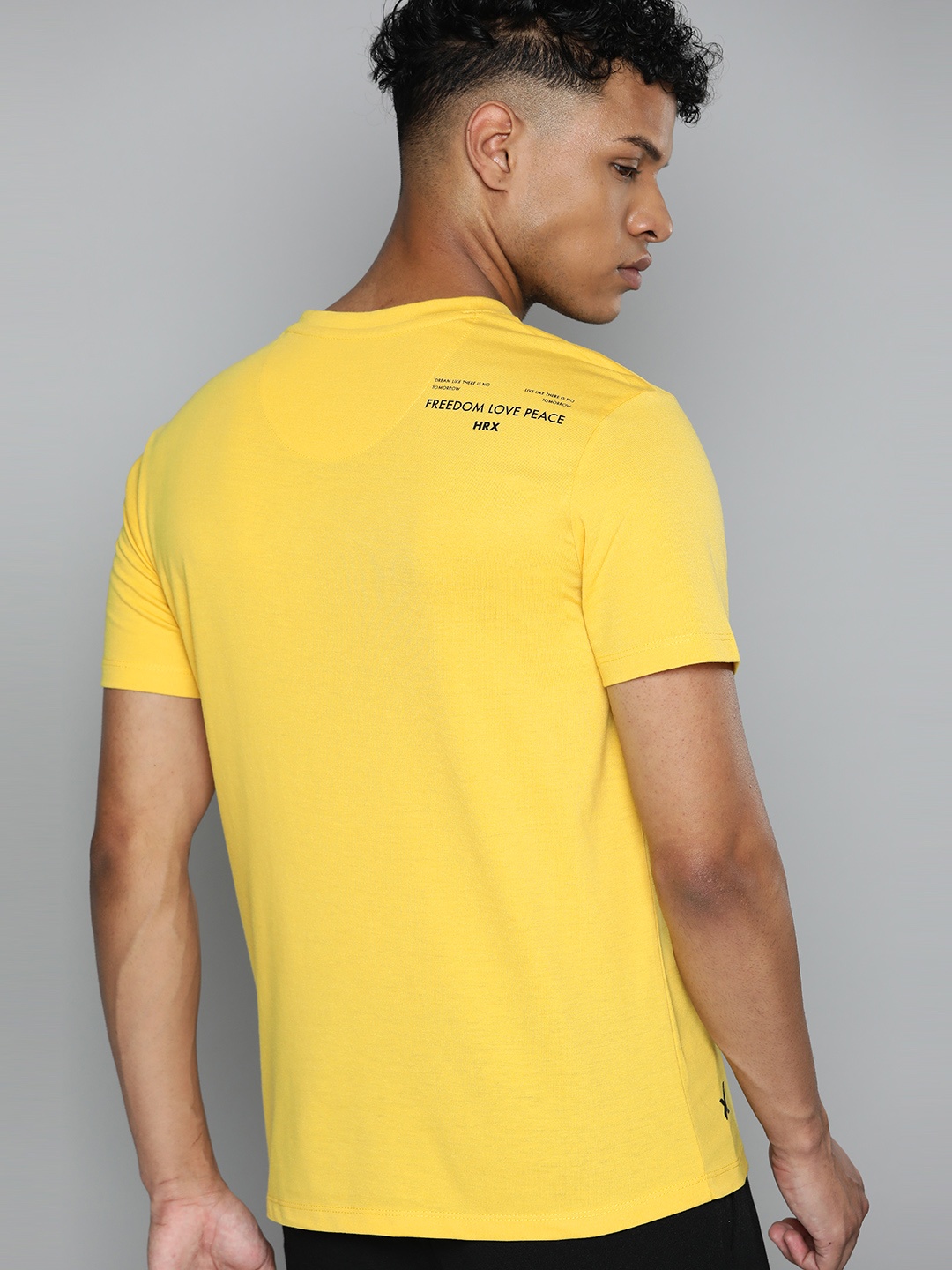 

HRX by Hrithik Roshan Round Neck Regular Fit T-shirt, Yellow