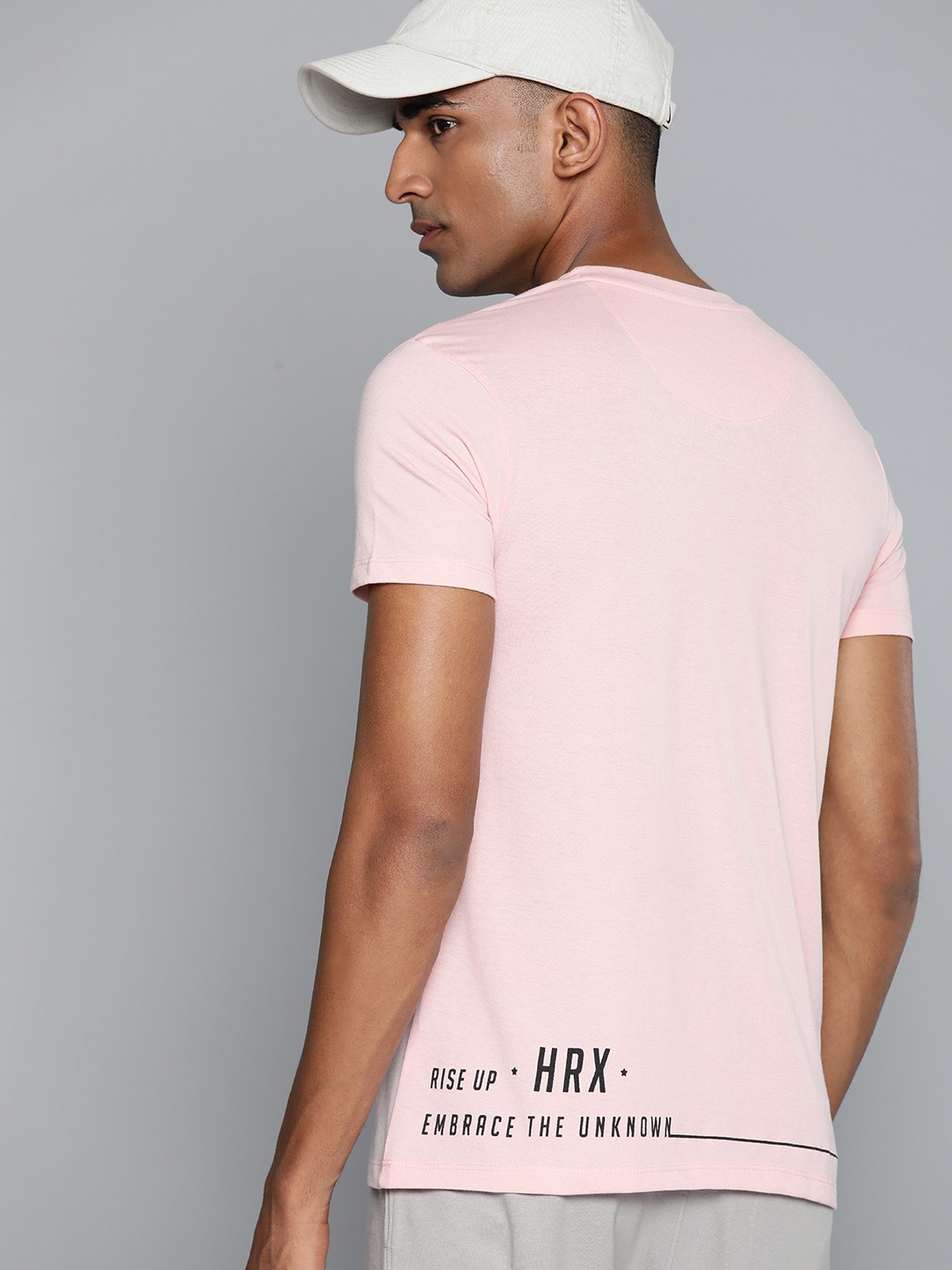 

HRX by Hrithik Roshan Round Neck Regular Fit T-shirt, Peach