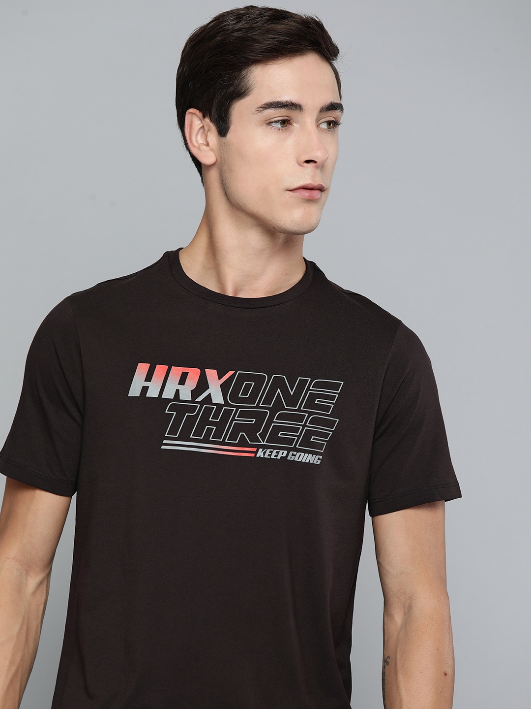 

HRX by Hrithik Roshan Brand Logo Print Lifestyle T-shirt, Black