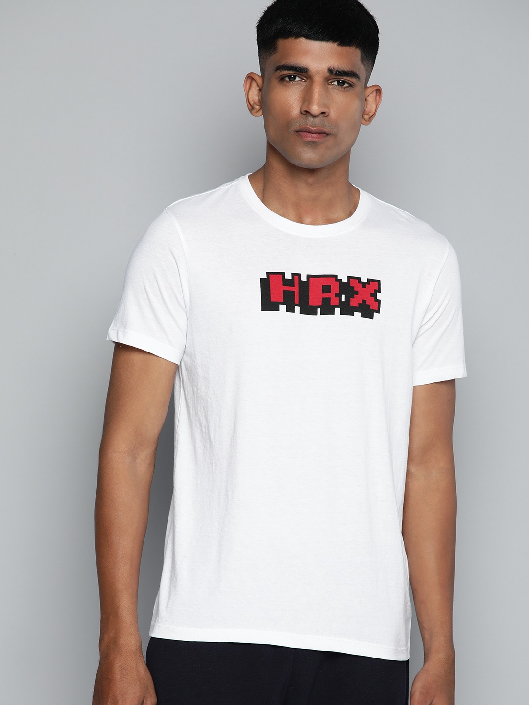 

HRX by Hrithik Roshan Men Brand Logo Printed T-shirt, White