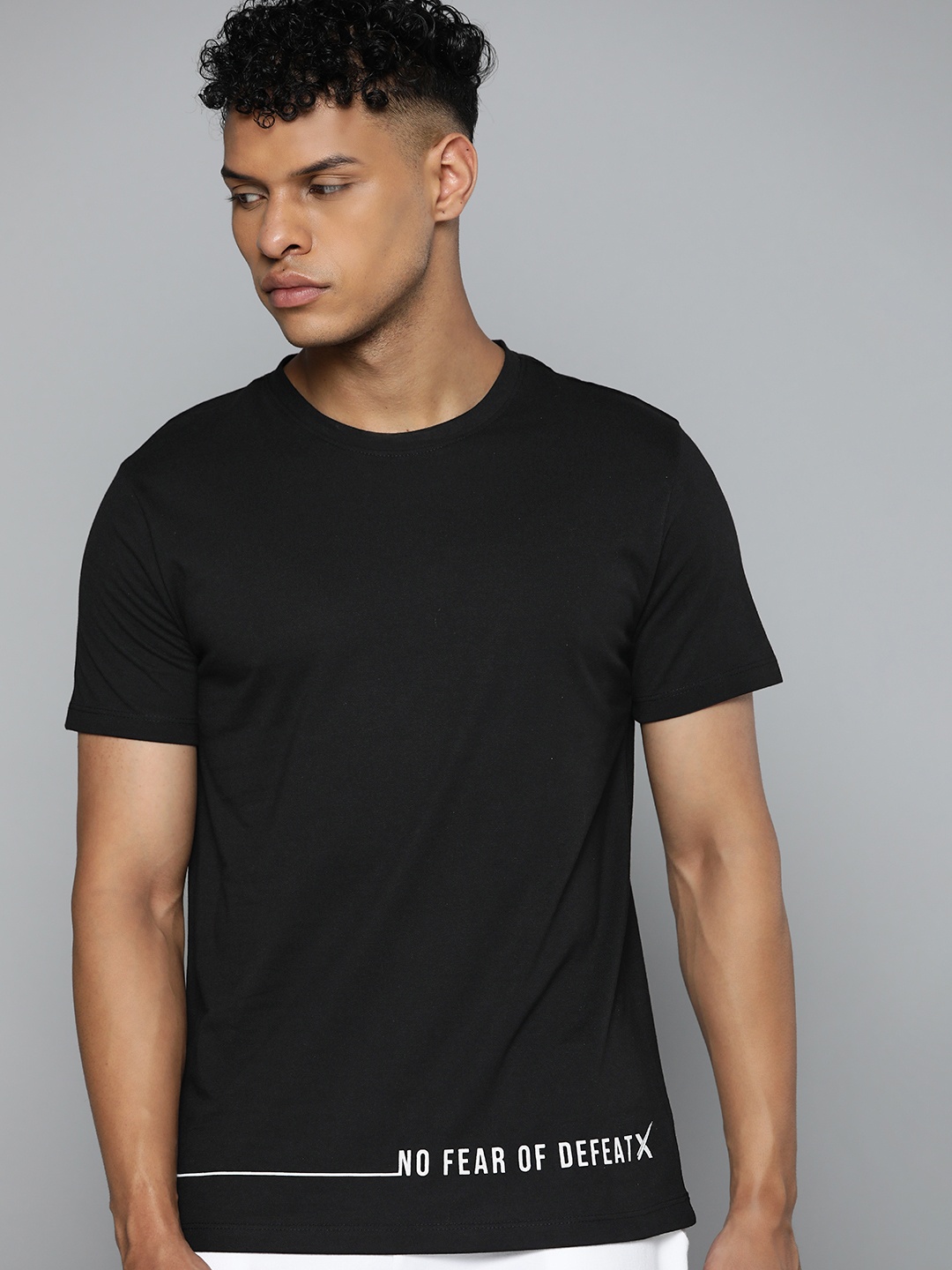 

HRX by Hrithik Roshan Round Neck Regular Fit T-shirt, Black