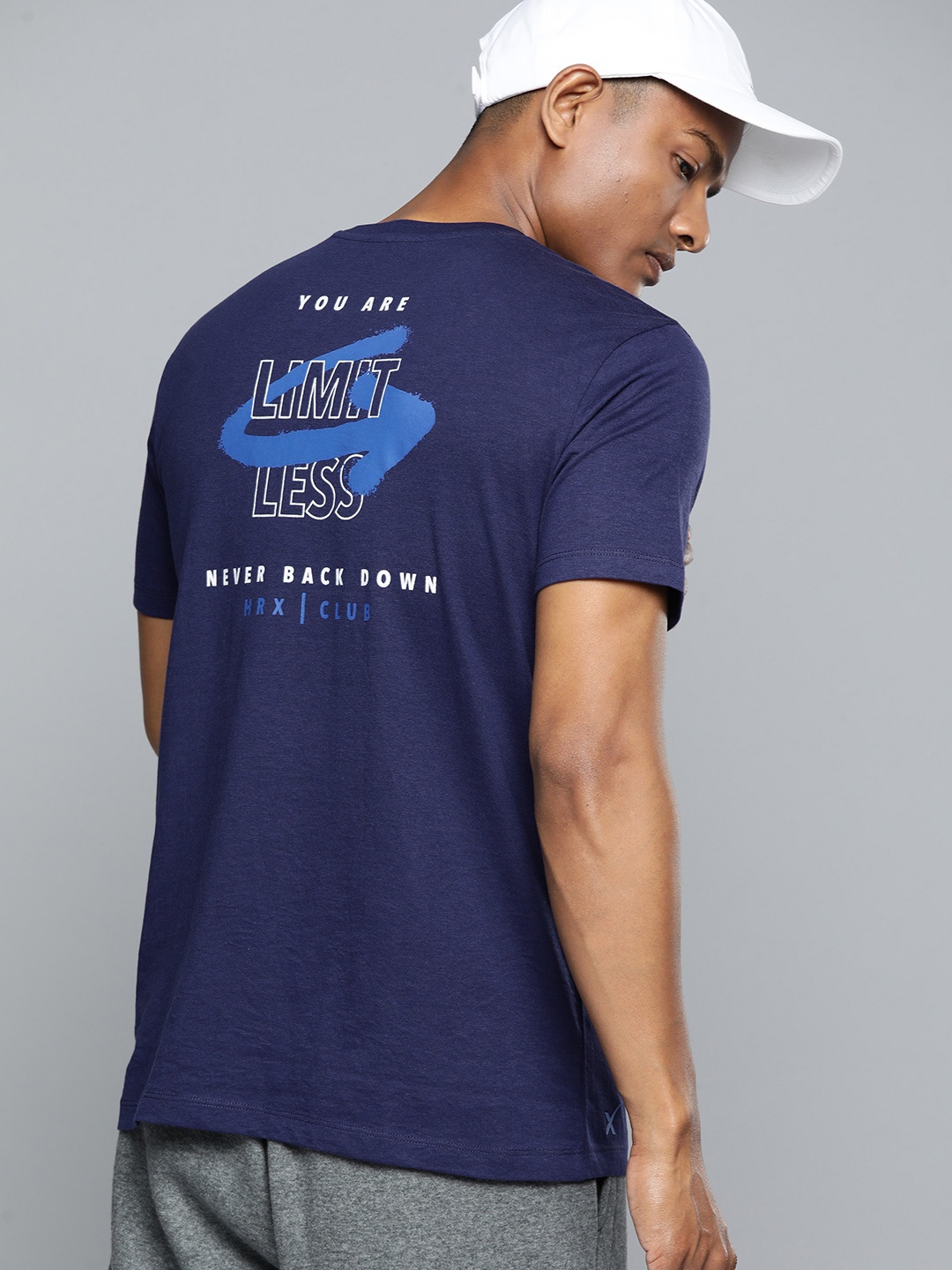 

HRX by Hrithik Roshan Regular Fit T-shirt, Navy blue