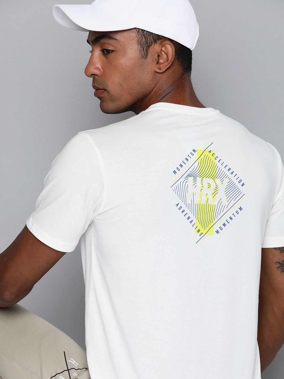 

HRX by Hrithik Roshan Brand Logo Printed T-shirt, White