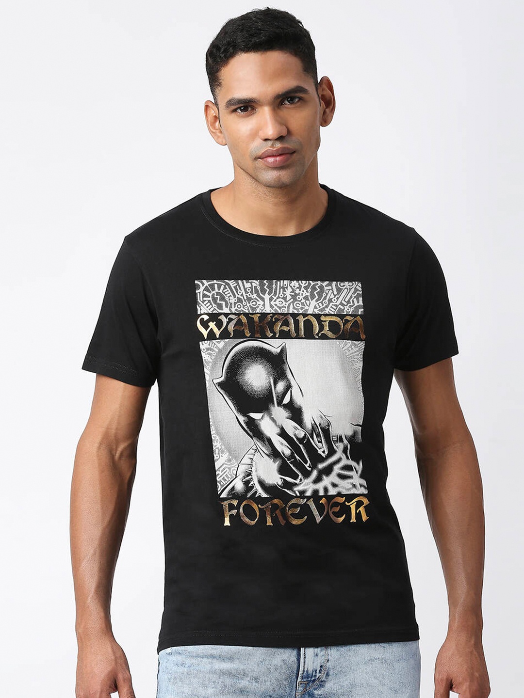 

Pepe Jeans Men Printed Cotton T-shirt, Black